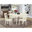 Pemberly Row 5-Piece Hardwood Dining Set in Linen White Finish