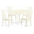 Pemberly Row 5-Piece Hardwood Dining Set in Linen White Finish