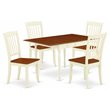 Pemberly Row 5-Piece Wood Dining Set with Slatted Chairs in Cherry