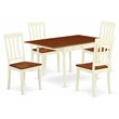 Pemberly Row 5-Piece Wood Dining Set with Drop Leaf in Buttermilk/Cherry