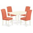 Pemberly Row 5-Piece Wood Dining Set with Drop Leaf Linen White