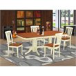 Pemberly Row 5-Piece Dining Set with Ladder Back Chairs and Cherry Finish
