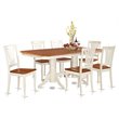 Pemberly Row 7-Piece Dining Table Set Rubberwood Buttermilk Cherry