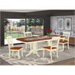 Pemberly Row 5-Piece Wood Dining Table Set Buttermilk Cherry Finish