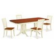 Pemberly Row 5-Piece Wood Dining Table Set Buttermilk Cherry Finish