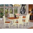 Pemberly Row 7-Piece Dining Set Wood Buttermilk Cherry Expandable Table