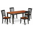 Pemberly Row 5-Piece Wood Dining Set with Black/Cherry Finish