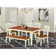 Pemberly Row 6-Piece Wood Dining Set with Buttermilk/Cherry Finish
