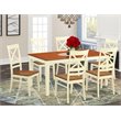 Pemberly Row 7-Piece Wood Kitchen Set in Buttermilk & Cherry Finish