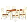 Pemberly Row 7-Piece Wood Kitchen Set in Buttermilk & Cherry Finish