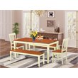 Pemberly Row 5-Piece Wood Dining Set in Buttermilk/Cherry Finish