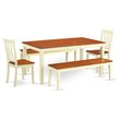 Pemberly Row 5-Piece Wood Dining Set in Buttermilk/Cherry Finish
