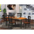 Pemberly Row 5-Piece Black/Cherry Table and Chair Set with Butterfly Leaf