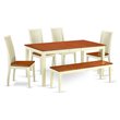 Pemberly Row 6-Piece Wood Dining Table Set with Extendable Leaf