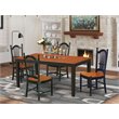 Pemberly Row 5-Piece Wooden Dinette Set in Black and Cherry Finish