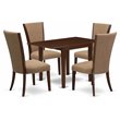 Pemberly Row 5-Piece Dining Set with Drop Leaf in Light Sable and Mahogany