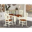 Pemberly Row 5-Piece Wood Kitchen Table Set in Buttermilk & Cherry