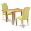 Pemberly Row 3-Piece Wood Dining Set in Oak and Limelight Finish