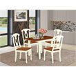 Pemberly Row 5-Piece Wood Dining Set with Napoleon Back in Cherry Finish