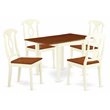 Pemberly Row 5-Piece Wood Dining Set with Napoleon Back in Cherry Finish