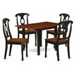 Pemberly Row 5-Piece Dining Set with Cherry Top and Napoleon Back Chairs