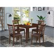 Pemberly Row 5-Piece Mahogany Dining Set with Faux Leather Chairs