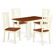 Pemberly Row 5-Piece Dining Table Set in Buttermilk and Cherry Finish