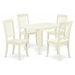 Pemberly Row 5-Piece Wood Dining Set with Drop-Leaf Table in Linen White