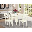Pemberly Row 5-Piece Wood Dining Room Set in Linen White Finish