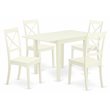 Pemberly Row 5-Piece Wood Dining Room Set in Linen White Finish