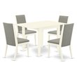 Pemberly Row 5-Piece Wood Kitchen Table Set in Linen White Finish