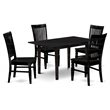 Pemberly Row 5-Piece Traditional Wooden Kitchen Set in Black