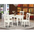 Pemberly Row 5-Piece Dining Set with Double X-Back Chairs in White