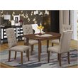 Pemberly Row 5-Piece Mahogany Dining Table Set with Upholstered Chairs