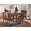 Pemberly Row 5-Piece Mahogany Wood Dining Set with Double X Back Chairs