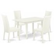 Pemberly Row 5-Piece Wood Dining Set with Linen White Finish
