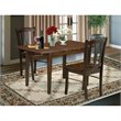 Pemberly Row 3-Piece Solid Wood Dining Set in Mahogany Finish