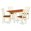 Pemberly Row 5-Piece Wood Dining Set in Buttermilk and Cherry