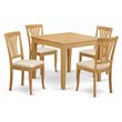 Pemberly Row 5-Piece Traditional Solid Wood Dining Set in Oak