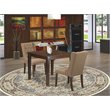 Pemberly Row 3-Piece Wood Dining Set in Mahogany and Light Sable