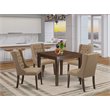 Pemberly Row 5-Piece Wood Dining Set in Mahogany and Light Sable