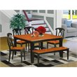 Pemberly Row 6-Piece Wood Kitchen Set in Black and Cherry Finish