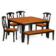Pemberly Row 6-Piece Wood Kitchen Set in Black and Cherry Finish