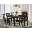 Pemberly Row 7-Piece Solid Wood Dining Set in Cappuccino Finish