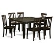 Pemberly Row 7-Piece Solid Wood Dining Set in Cappuccino Finish
