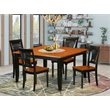 Pemberly Row 5-Piece Dinette Table Set with Self-Storing Leaf