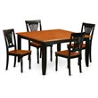 Pemberly Row 5-Piece Dinette Table Set with Self-Storing Leaf