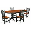 Pemberly Row 5-Piece Dining Set in Asian Wood with Black Cherry Finish