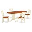 Pemberly Row 5-Piece Dining Set with Butterfly Leaf in Buttermilk Cherry