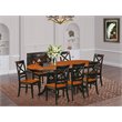 Pemberly Row 9-Piece Solid Wood Dining Set in Black and Cherry